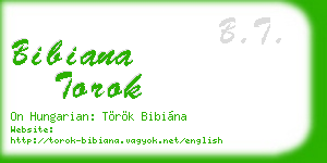 bibiana torok business card